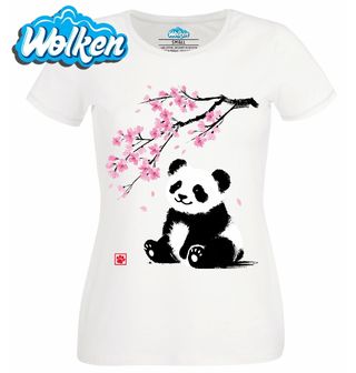 Dámské tričko  Japonská Panda pod Květy Sakury.jpg