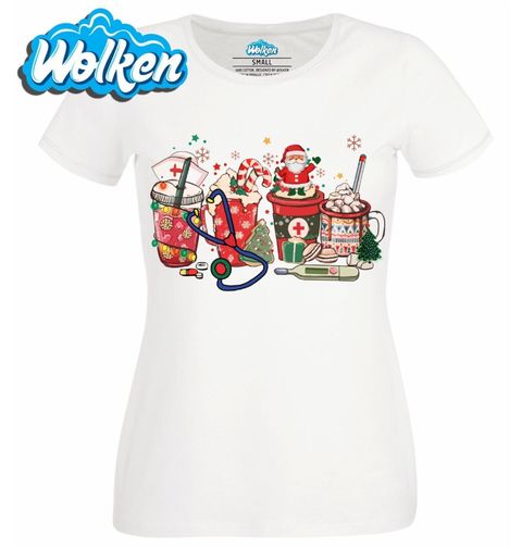 Obrázek produktu Dámské tričko Vánoční Káva pro Lékaře