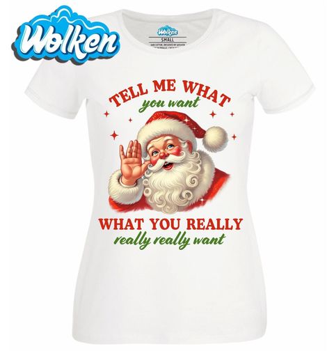 Obrázek produktu Dámské tričko Zvědavý Santa
