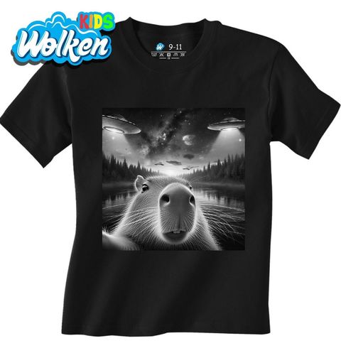 Obrázek produktu Dětské tričko Selfie Kapybary při UFO invazi