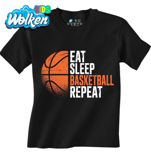 Obrázek produktu Dětské tričko Jez Spi Hraj Basketbal Opakuj Eat Sleep Basketball Repeat