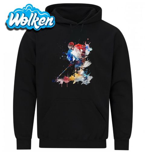 Obrázek produktu Pánská mikina Hokejový Útočník Watercolor Hockey Player