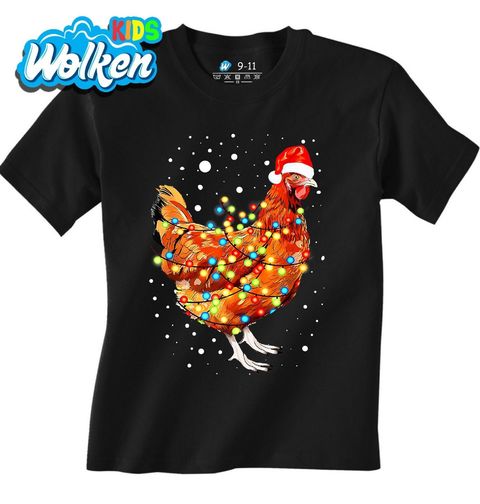 Obrázek produktu Dětské tričko Vánoční Slepice plná Světel