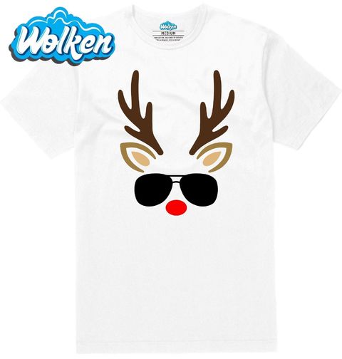 Obrázek produktu Pánské tričko Vánoční Sob Rudolf s Brýlemi