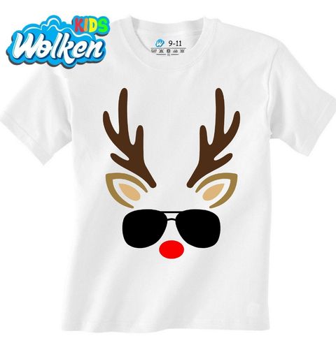 Obrázek produktu Dětské tričko Vánoční Sob Rudolf s Brýlemi