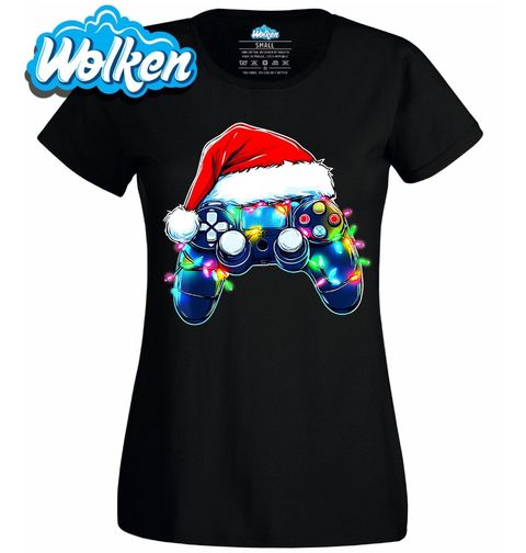 Obrázek produktu Dámské tričko Vánoční Ovladač  s Čepicí