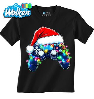 Dětské tričko Vánoční Ovladač  s Čepicí.jpg