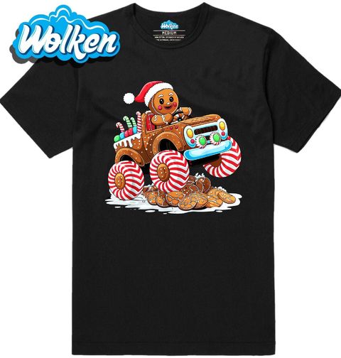 Obrázek produktu Pánské tričko Vánoční Perníček v Monster Trucku