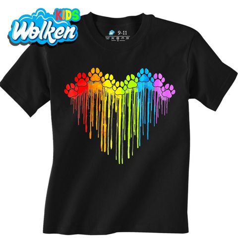 Obrázek produktu Dětské tričko Srdce z Duhových Tlapek