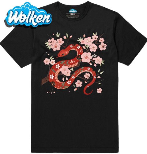 Obrázek produktu Pánské tričko Červený Had v Květech Sakury