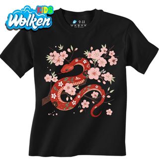 Dětské tričko Červený Had v Květech Sakury.jpg