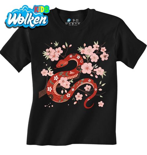 Obrázek produktu Dětské tričko Červený Had v Květech Sakury