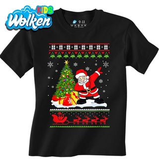 Dětské tričko Vánoční Dabující Santa u Stromečku.jpg