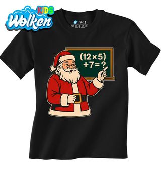 Dětské tričko Santa Učitel Matematiky.jpg