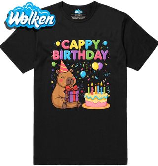 Pánské tričko Narozeniny s Kapybarou Cappy Birthday.jpg