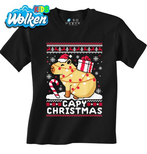 Obrázek produktu Dětské tričko Vánoční Kapybara Capy Christmas