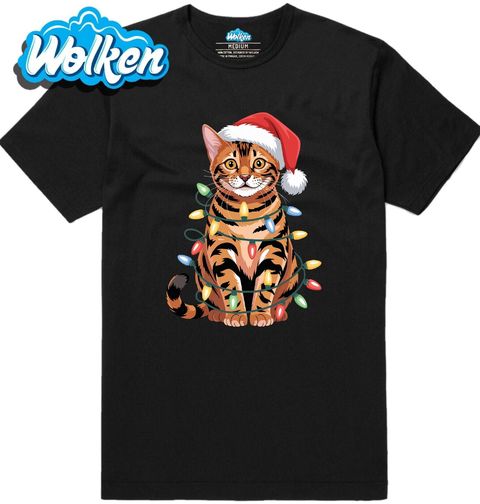 Obrázek produktu Pánské tričko Vánoční Bengálská Kočka