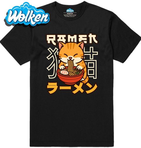 Obrázek produktu Pánské tričko Oranžová Kočka a Ramen