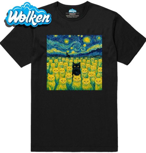 Obrázek produktu Pánské tričko Pole Koček ve Hvězdné Noci