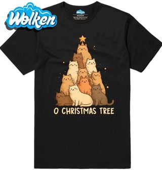 Pánské tričko Kočičí Vánoční Stromek O Christmas Tree.jpg