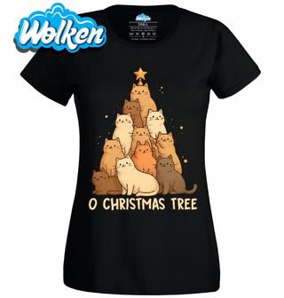 Dámské tričko Kočičí Vánoční Stromek O Christmas Tree.jpg