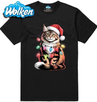 Pánské tričko Vánoční Mainská Kočka.jpg