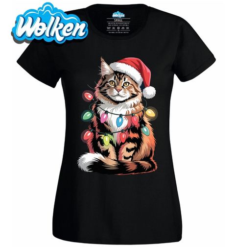 Obrázek produktu Dámské tričko Vánoční Mainská Kočka