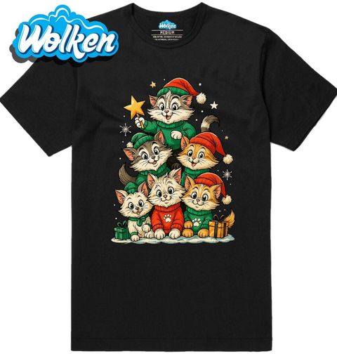Obrázek produktu Pánské tričko Vánoční Kočičí Parta