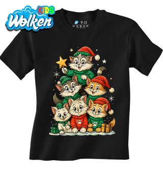 Dětské tričko Vánoční Kočičí Parta.jpg