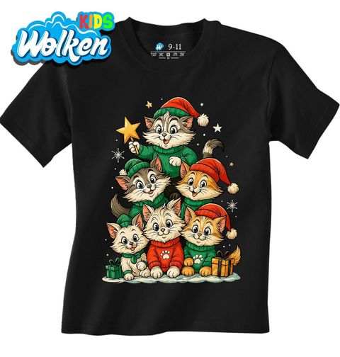 Obrázek produktu Dětské tričko Vánoční Kočičí Parta