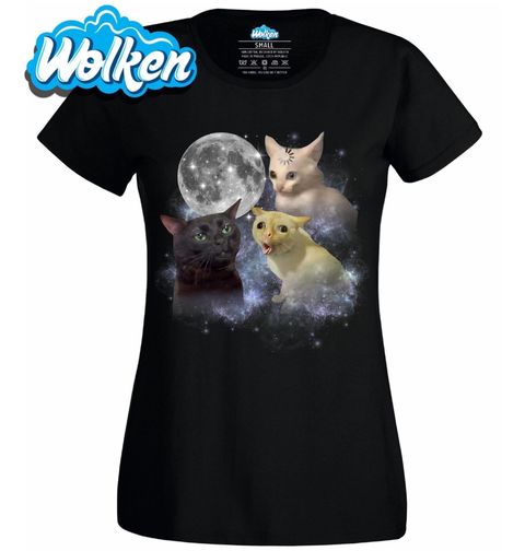 Obrázek produktu Dámské tričko Meme Kočky vyjící na Měsíc