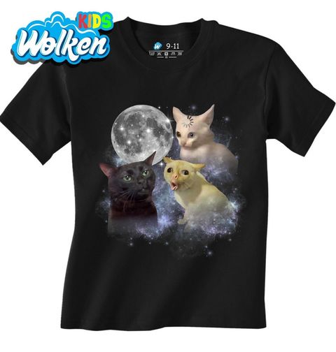 Obrázek produktu Dětské tričko Meme Kočky vyjící na Měsíc