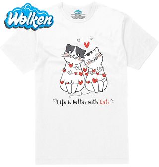 Pánské tričko  Život je lepší s kočkami Life is better with cats.jpg