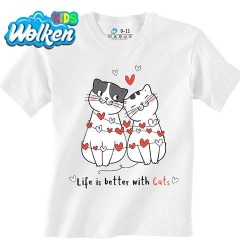 Obrázek produktu Dětské tričko Život je lepší s kočkami Life is better with cats