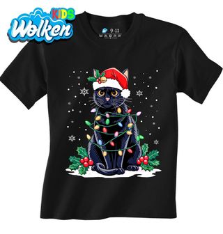 Dětské tričko Černá Kočka ve Sněhu.jpg