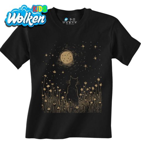 Obrázek produktu Dětské tričko Toulavá Kočka pod Noční Oblohou