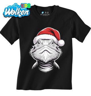 Dětské tričko Vánoční Agama Vousatá v Čepici.jpg