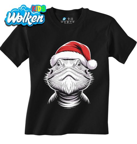 Obrázek produktu Dětské tričko Vánoční Agama Vousatá v Čepici