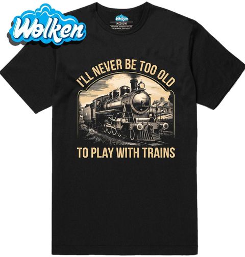Obrázek produktu Pánské tričko Nikdy nebudu příliš starý na hraní s vlaky