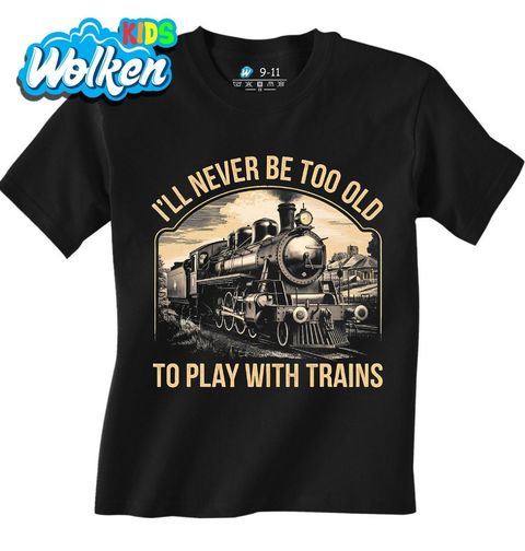 Obrázek produktu Dětské tričko Nikdy nebudu příliš starý na hraní s vlaky