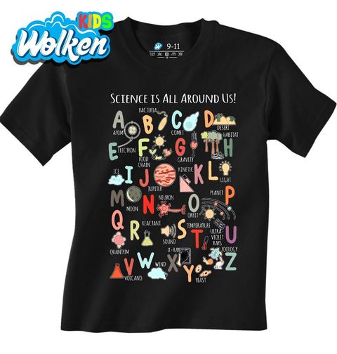 Obrázek produktu Dětské tričko Vědecká abeceda Science Is All Around Us!