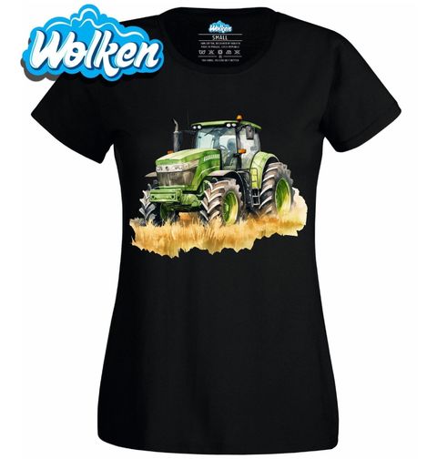 Obrázek produktu Dámské tričko Zelený Traktor na Poli