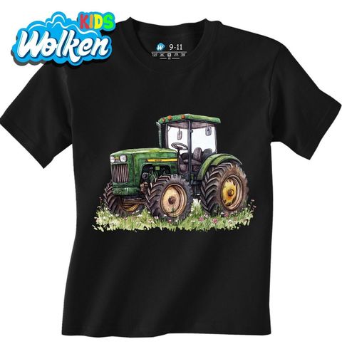 Obrázek produktu Dětské tričko Zelený Traktor na Rozkvetlém Poli