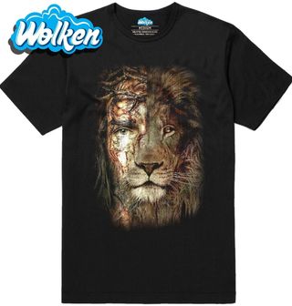 Pánské tričko Tvář Ježíše a Lva.jpg