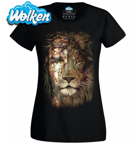 Obrázek produktu Dámské tričko Tvář Ježíše a Lva