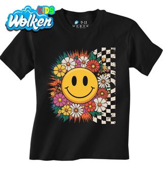 Dětské tričko Květinový Smajlík Hippie Emoji.jpg