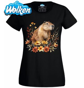 Dámské tričko Kapybara mezi Květy.jpg