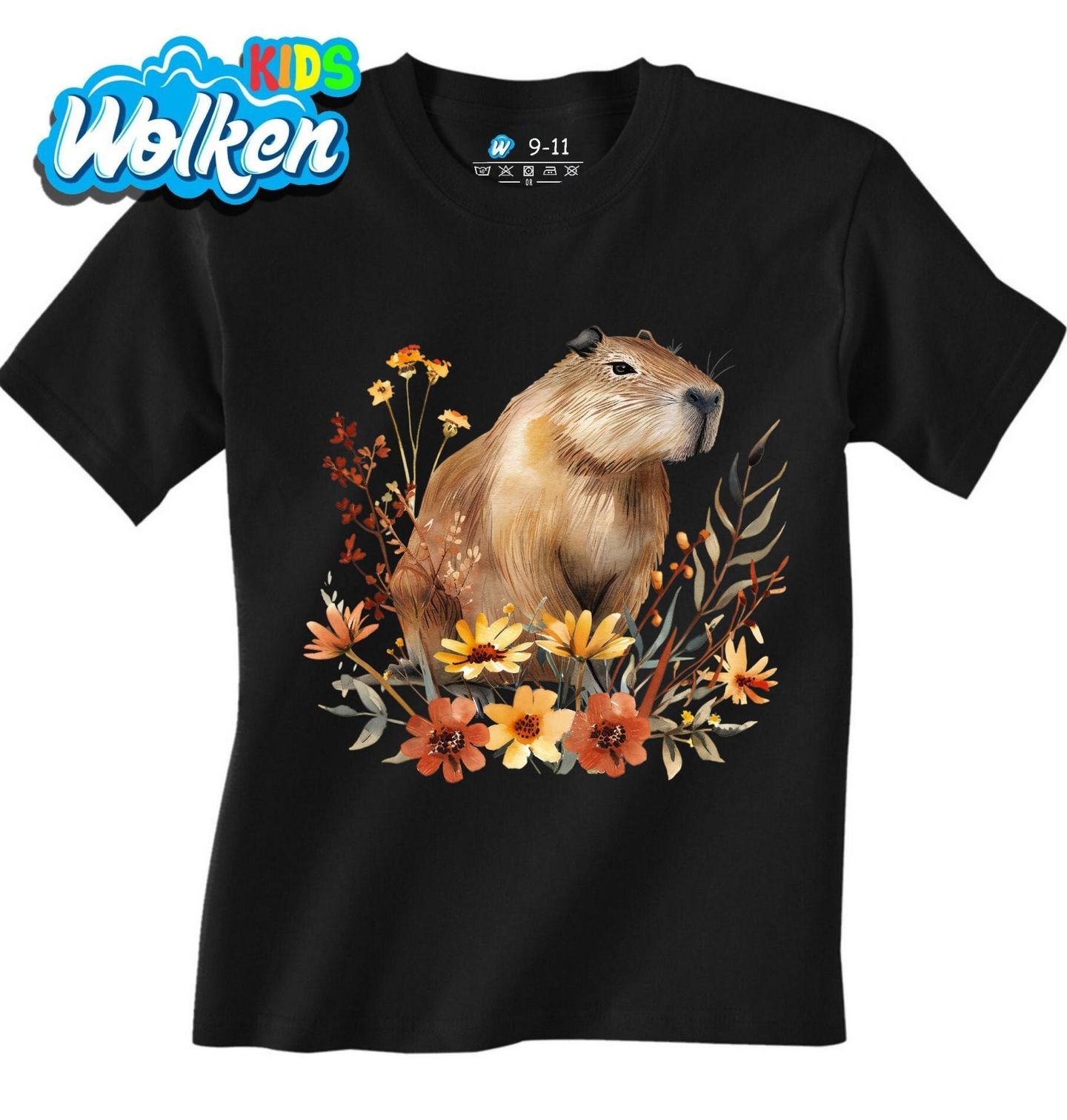 Dětské tričko Kapybara mezi Květy.jpg