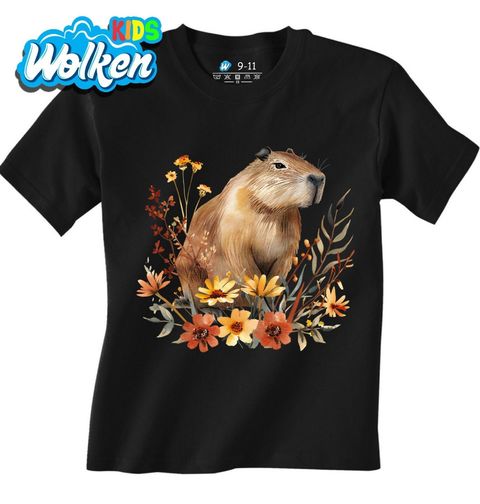 Obrázek produktu Dětské tričko Kapybara mezi Květy