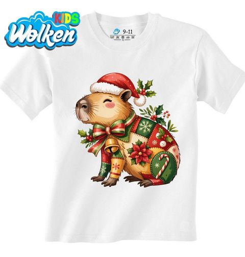 Obrázek produktu Dětské tričko Vánoční Kapybara ve Svetru